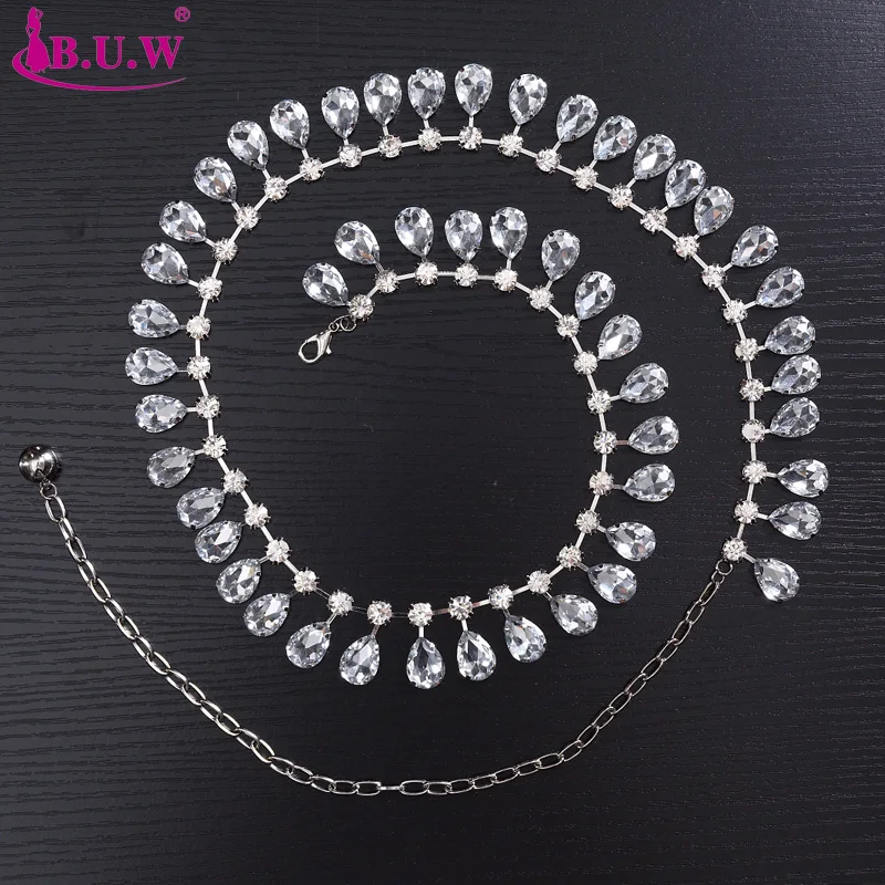 

Oriental Dance Costumes B.u.w Brand 2016 New Belly Dance Diamond Chain Women's All-match Decoration Rhinestone Waist Belt 9963