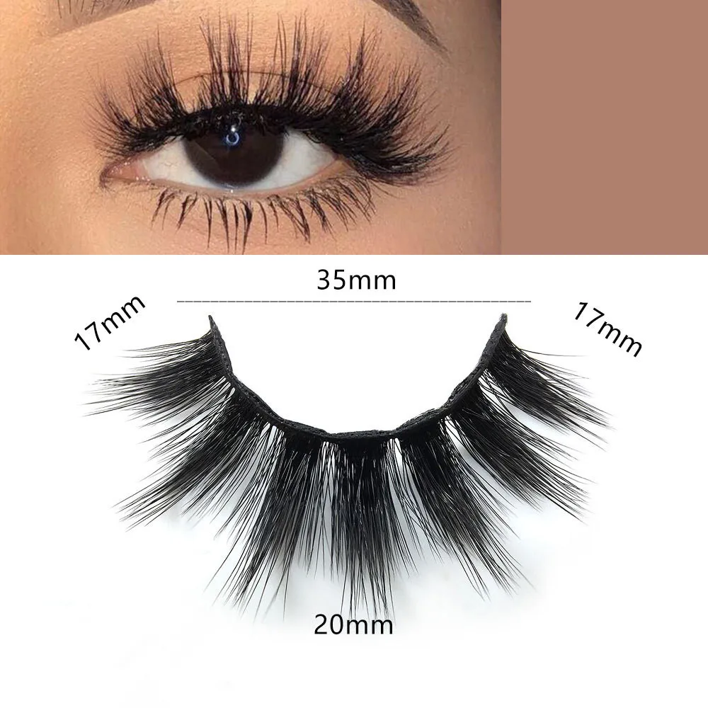

NEW 5 Pairs 3D Mink Hair False Eyelashes Criss-cross Wispy Cross Fluffy length 20mm Lashes Extension Handmade Eye Makeup Tools