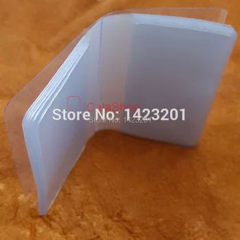 

50 Pcs / Lot Plastic Replacement Wallet insert Billfold Inserts for Credit ID Card Badge Picture Holder