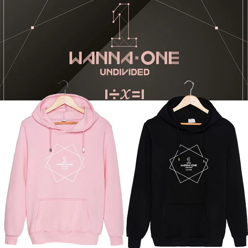 Новинка KPOP WANNA ONE, альбом 1/x = 1, неразделенные толстовки с капюшоном в стиле хип-хоп, топы с длинными рукавами, пуловеры, толстовки