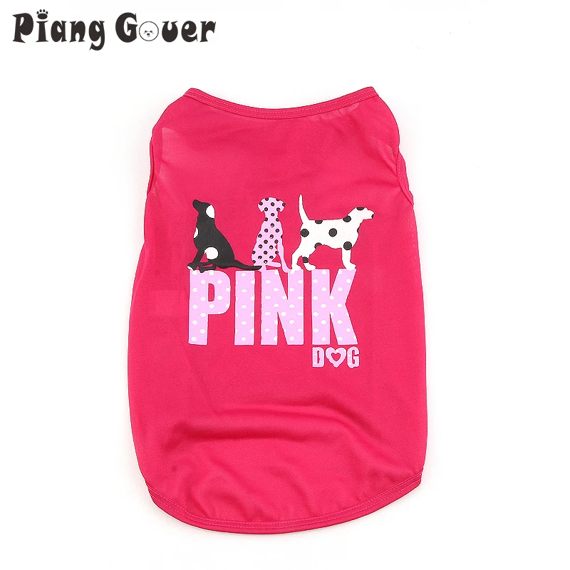Dog Clothes Print Cartoon Pattern Pet T Shirt Clothing Summer Breathable Pet Vest Clothes for