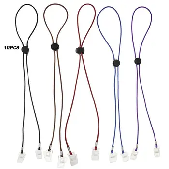 

10PCs Napkin Clip Adjustable Length Flexible Lanyard Tissue Clips Holder Adjustable Eating Tissue Clips Protective Clothing
