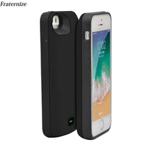 4000mAh Silikon stoßfest Batterie Fall Für iPhone 5 5S SE 2018 SE Ladegerät Fall Batterie Lade Zurück Abdeckung power Bank Fällen