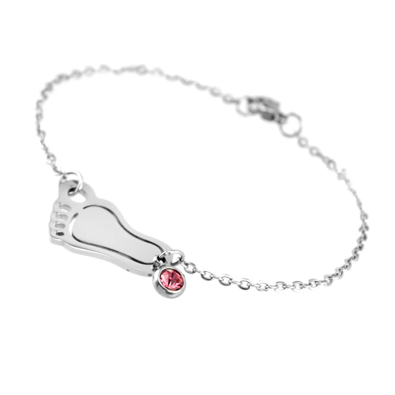 Risul Foot anklets birth/luckyStone 12pcs/lot mixed Stainless steel both sides mirror polished Rolo anklet chain (Jan-Dec. 1pc) - Image 6