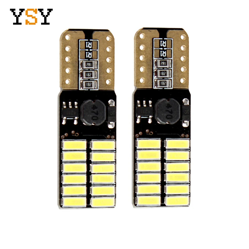 10 шт. светодиодные лампы Canbus T10 W5W 194 168 2825 24SMD|interior light|interior lights for carsled interior light |