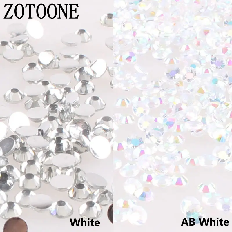Стразы ZOTOONE Mix Size 1000 шт./лот 3 5 мм белые кристаллы и камни AB не требующие горячей