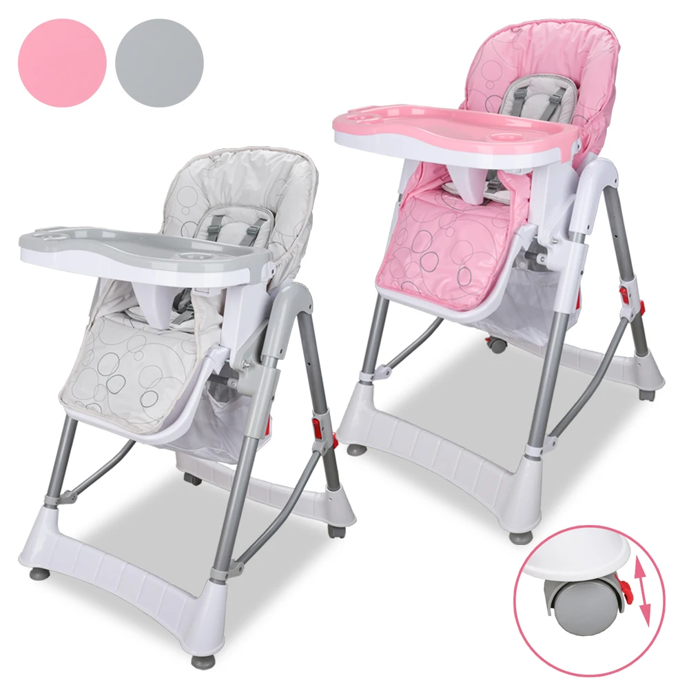 

multi-function Baby high chair with five-point Seat Belt Height adjustable Child Feeding Chair Comfortable European safety stand