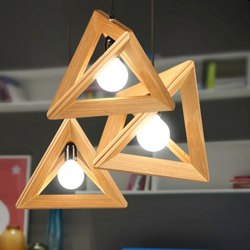  Star wish Nordic solid wood pendant lamp design for Kitchen dining room creative hunging light - 32956512422