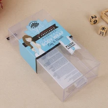 Заказная ПВХ пластиковая Рождественская подарочная упаковка коробка, УФ CMYK прозрачный с принтом из ПВХ большая упаковочная коробка- PX20240