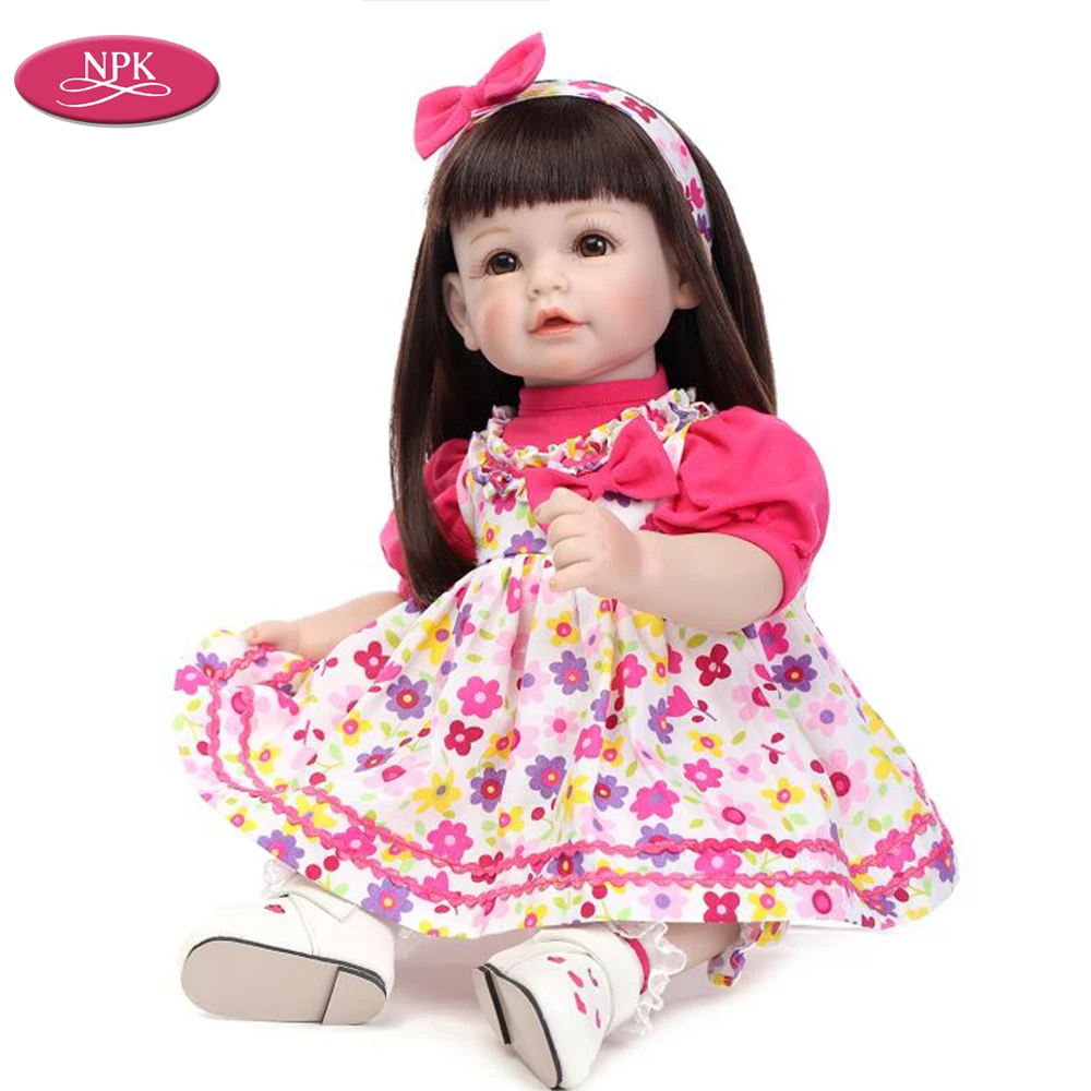 

NPK Silicone 52CM Lifelike Baby Doll for Children Birthday Gifts 2019 Reborn Doll Toys Newborn Princess Girl Realistic Baby Doll