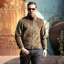 Зимние походные куртки для мужчин двустороннее теплое флисовое пальто для спорта на открытом воздухе для охоты тактическая куртка для мужчин Военная армейская ветровка