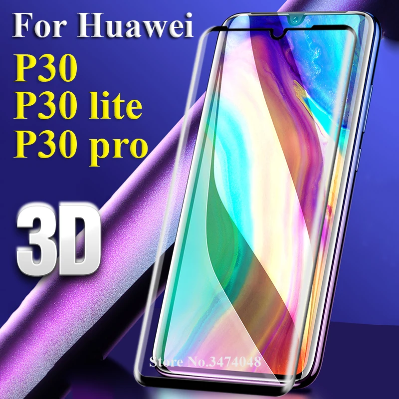 3D Защитное стекло для huawei p30 lite pro p 30 light закаленное p30lite p30pro huawey 30pro полное покрытие