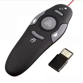 

by dhl 100pcs 2.4GHz RF Pointer Pen Wireless USB Power Point Presenter Remote Control Laser Hot Worldwide