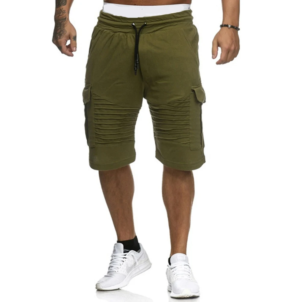Mens Casual Shorts Drawstring Cargo 3Xl Shorts Army Green Combat Camo