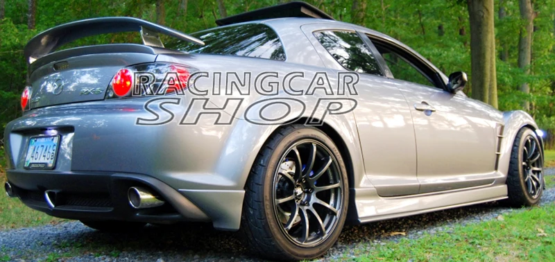 MSPEED GT SPORT REAR WING TRUNK SPOILER 1PAIR WITH bracket for MAZDA 04-11 RX8