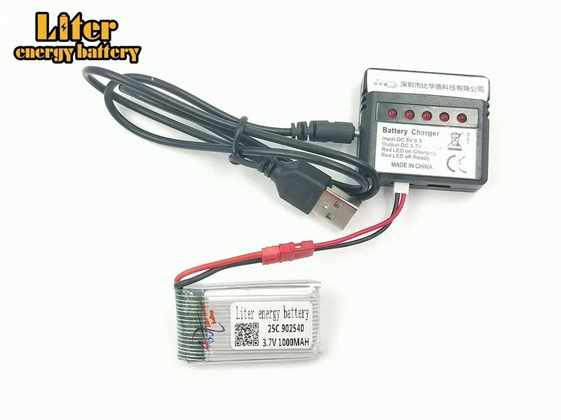 3 7 V 1000mAh 902540 25c LiPo батарея для SYMA X5hw x5hc RC Drone Quadcopter + AC 5in1 зарядное устройство