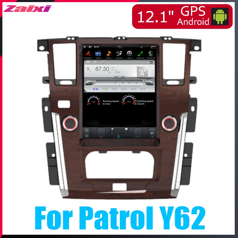 

ZaiXi Android Car Multimedia GPS For Nissan Patrol Y62 2010~2019 Auto AC Radio vertical screen tesla screen Radio Video DAB+