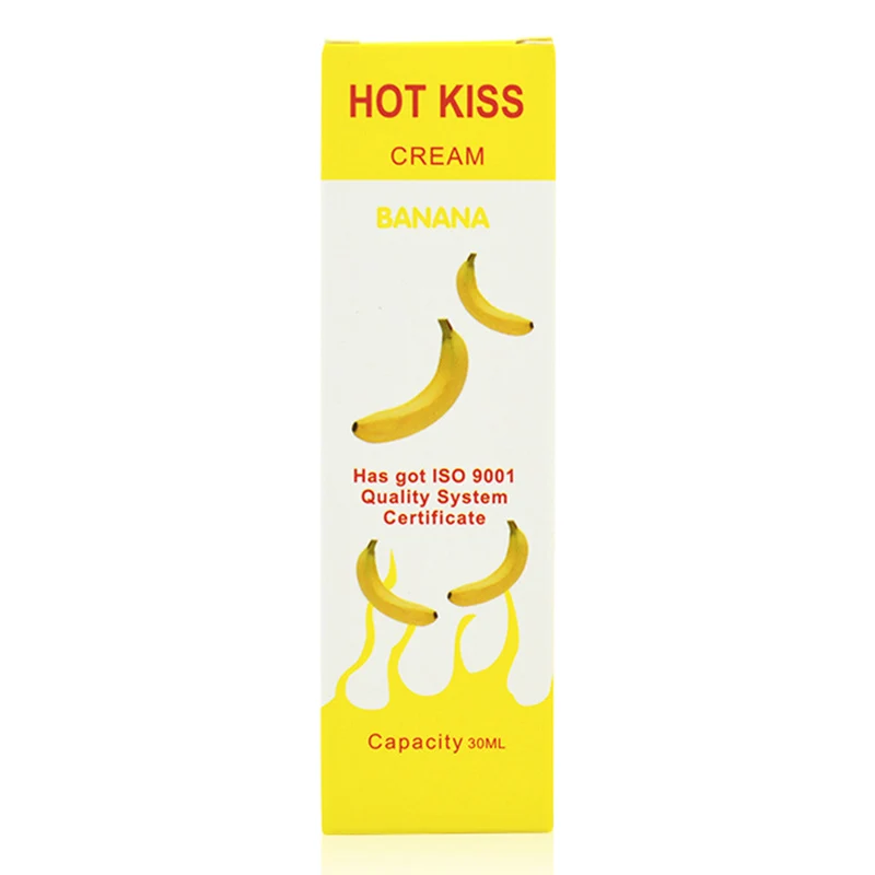 Смазка банан HOT KISS съедобная смазка для тела полости рта и влагалища 55