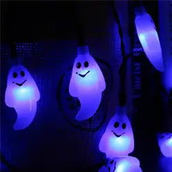 6 м 30 светодиодный милый Хэллоуин Светодиодный свет шнура Призрак Череп декоративные огни Фея светодиодный гирлянда для наружной и
