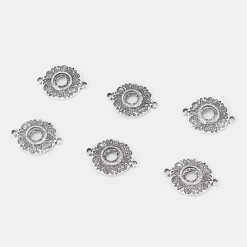 10 шт. модная Серебряная Звезда Давида монета кулон разъем DIY Цепочки и ожерелья ювелирных изделий Bijoux(украшения своими руками) 20x20 мм