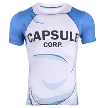 New Fashion Men’s Capsule Corp Tshirt Dragon Ball Saiyan Goku New Anime T-shirt Man Tight T-shirts Short Sleeves Plus size