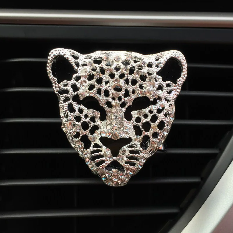 

Car Air Freshener In Aroma Car Diffuser Vent Clip Crystal Leopard Perfume Auto Interior Decor Car Styling