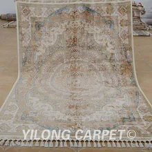 Yilong 5,6 'x8. 1' античный ручной работы персидский Тебриз ковер темно-синий ручной работы турецкий ковер(1858