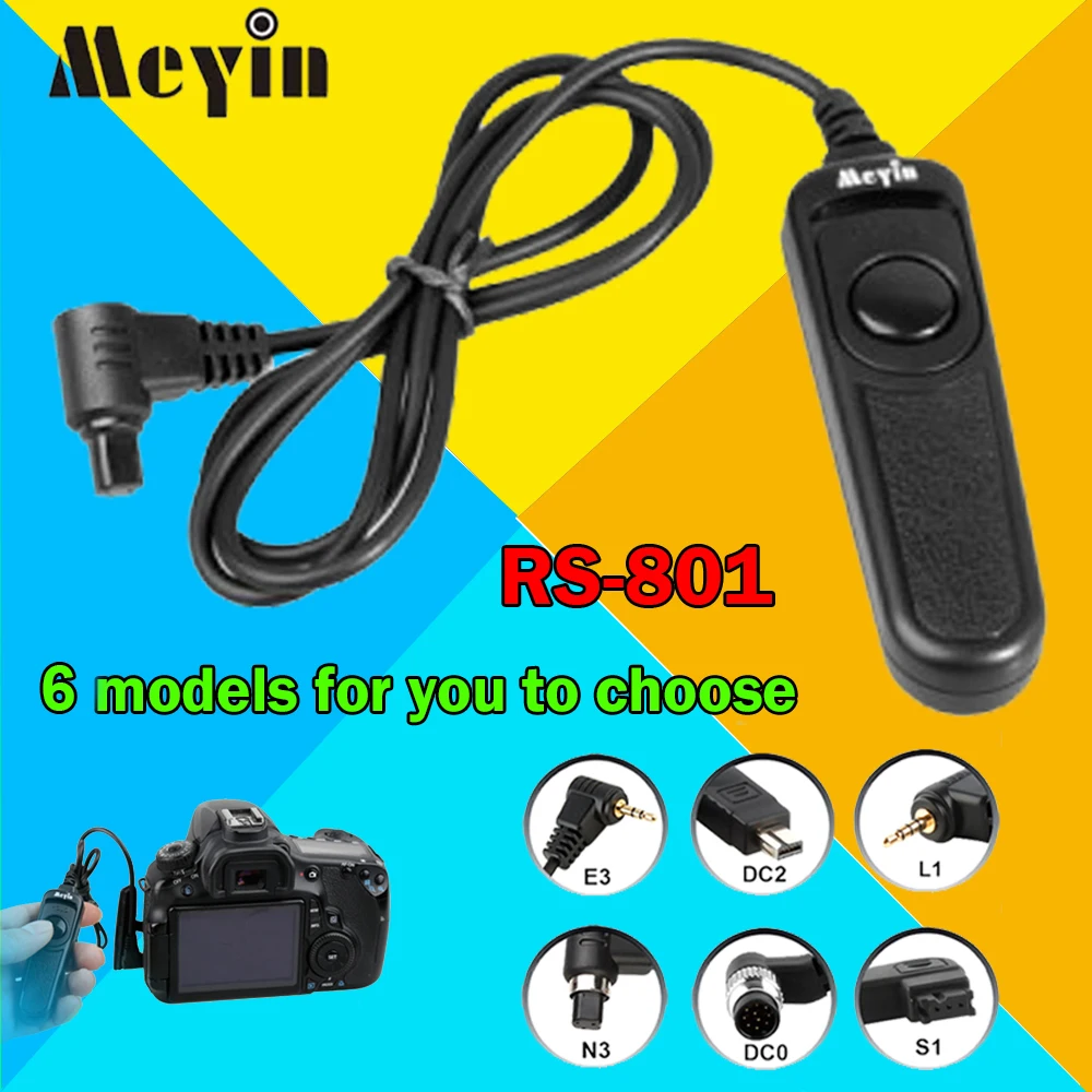 Meyin RS 801 Cable Remote Control Wired Shutter Release For Canon Nikon