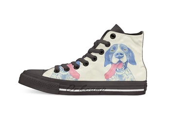 

Jola #01 German Short Haired Pointer Novelty Design Casual Canvas Shoes Custom shoes Drop Shipping