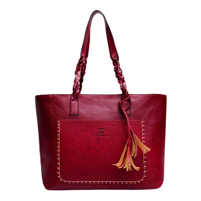 New Women Big Capacity Storage Leather Handbag Shoulder Ladies Purse