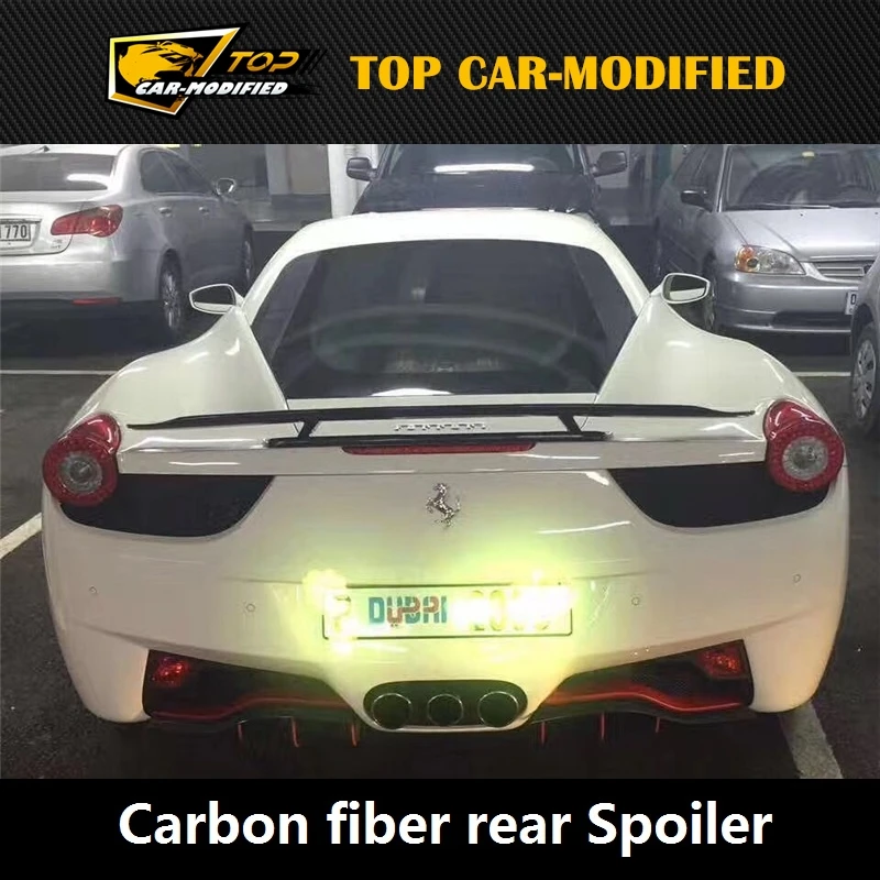

Free Shipping Carbon Fiber Rear Rear Trunk Lip Spoiler Wing for Ferrari 458 Modified Novitec