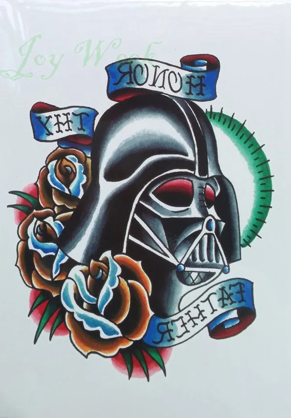 Водостойкая временная татуировка наклейка большие Звездные войны боец Старая школа тату наклейка s флэш-тату поддельные татуировки для мужчин