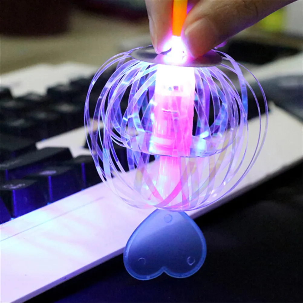 1Pc Rainbow Magic Stick Colorful Shining Light Wand Stick Wand LED