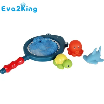 

Eva2king 1 Sets Fishing Toys Network Bag Pick up Duck & Bee & Fish Kids Toy Swimming Classes Summer Play Water Bath Toy With Box
