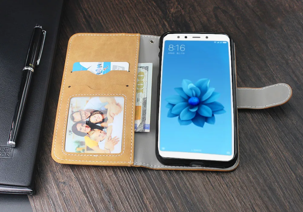 xiaomi leather case color Luxury Vintage Case For Xiaomi Mi 5 5c 5s Plus 5X 6 6X Play Case Flip Leather Silicone Wallet Cover TPU With Card Holder xiaomi leather case handle