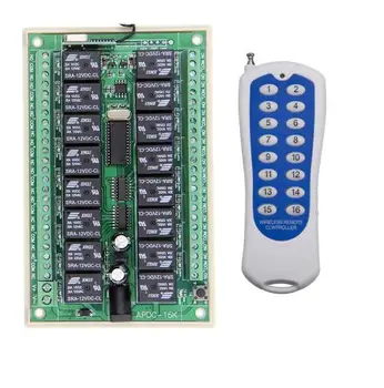 

1000M Long Range DC 12V 24V 16CH Radio Controller RF Wireless Remote Control Switch System,Transmitter Receiver 315MHZ 433MHZ