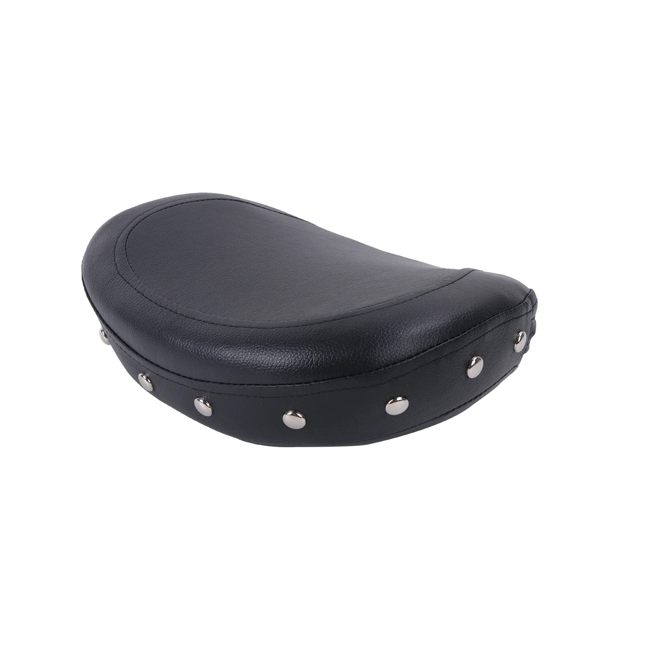 Black Universal Studded Motorcycle Backrest Cushion Back Rest Pad For Harley Choppers Touring