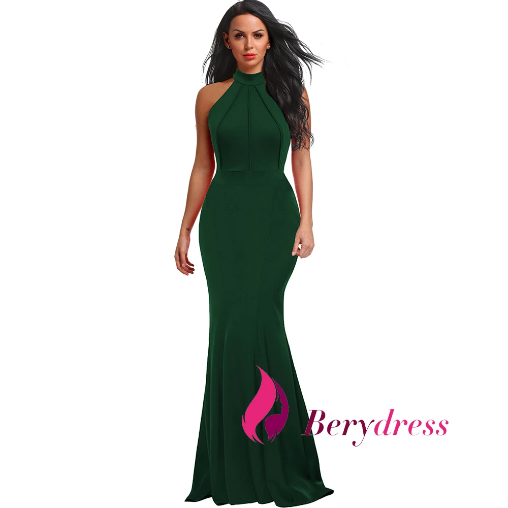 dark green dress front