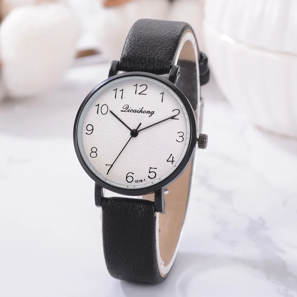 

On Sale Cute Fashion Women Watcheses Casual Ladies Quartz Clock Wristwatch Clock Leather Strap Watch