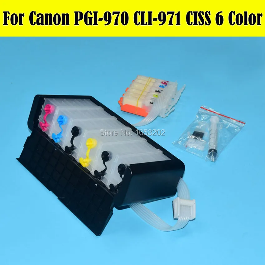 HOT !! 6 Color PGI971 CLI971 Ciss System For Canon PIXMA MG7790 Printer CISS With PGI 970 CLI