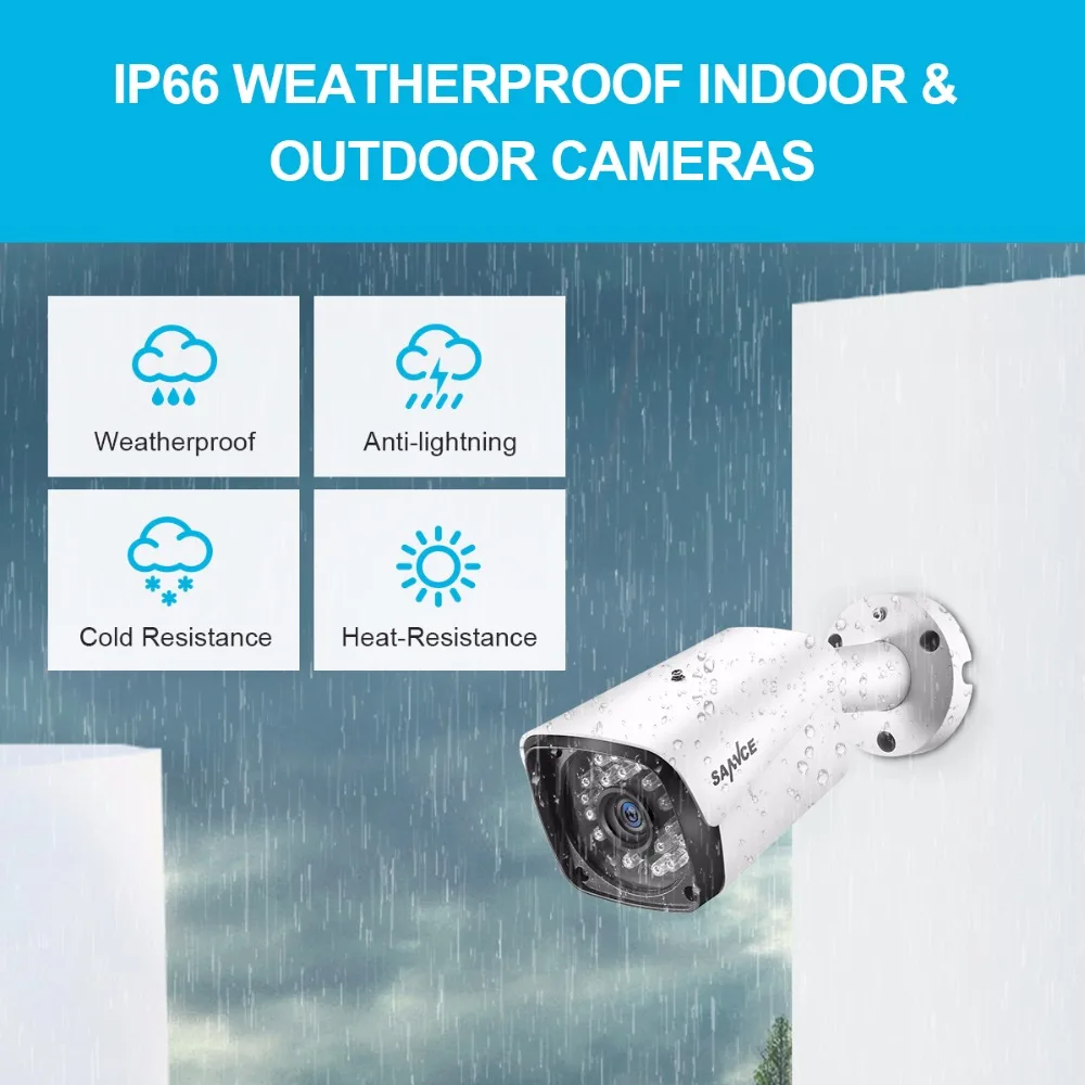  SANNCE 4CH 1080P XPoE Network Video Security System 4PCS 2MP Outdoor Security IP Camera P2P Video S