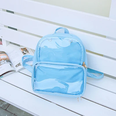 Прозрачные женские рюкзаки Harajuku Itabags, рюкзак, водонепроницаемый, красивая сумка для школы, подростка, девочек, сумки на плечо, повседневные - Цвет: Blue