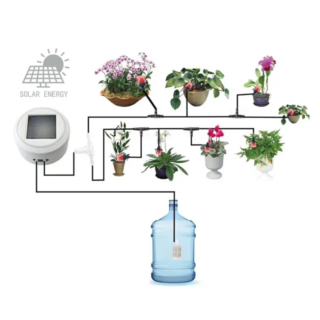 Best Price Solar Energy Charging Intelligent Garden Watering Device Automatic Drip Irrigation Timer Plant Water Pump Timer System Irrigator