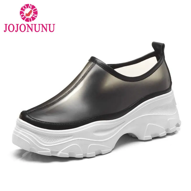 

JOJONUNU Genuine Leather Women Flats Shoes Casual Fashion Shoes Women Sneakers Daliy Lady Office Footwear Size 34-39