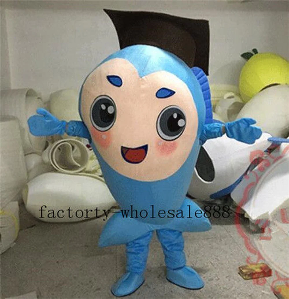 

The Blue Fish carp Mascot Costume From Finding Nemo Halloween Fancy Adults Clothing Advertising Carnival Halloween Christmas