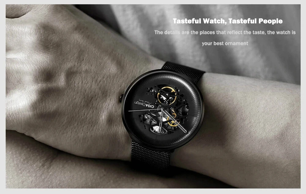 Xiaomi Mijia CIGA Design MY Series Мужские механические часы Мужские автоматические часы выдолбленные деловые мужские наручные часы