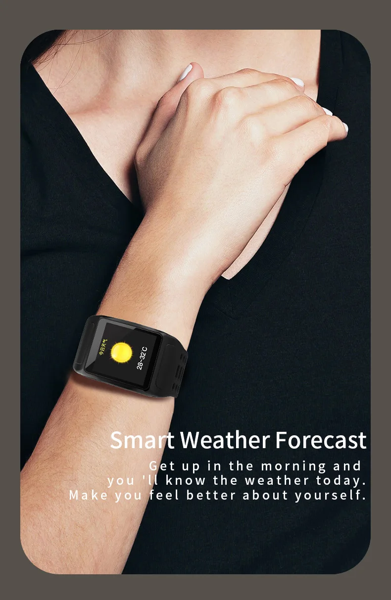 Z01 Smartwatch IP67 Waterproof Wearable Device Bluetooth Pedometer Heart Rate Monitor Color Display Smart Watch For AndroidIOS (13)