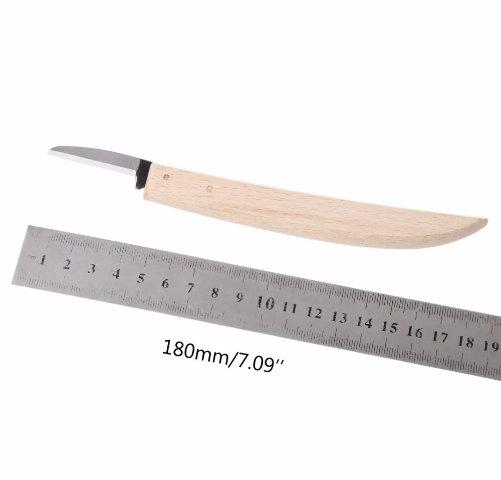 18 см нож из бука и дерева рабочая ручка типа банана резьба по дереву DIY