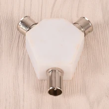 2 Way tv T сплиттер антенный коаксиальный кабель штекер для 2х женский ТВ-адаптер для использования с коаксиальным кабелем