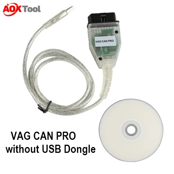 Заводская цена для VCP VAG CAN PRO FULL PACKET BUS+ UDS+ K-LINE S.W V 5.5.1 с USB Dongle - Цвет: Without Dongle USB